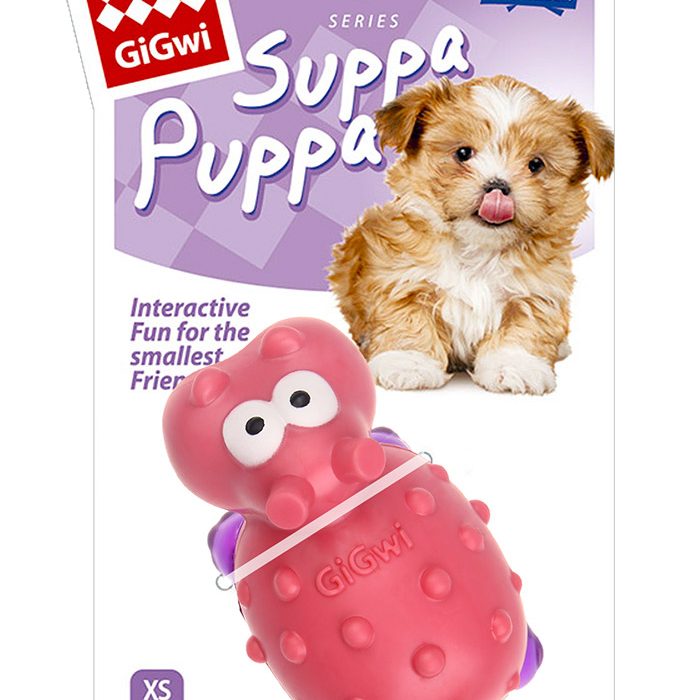 Juguete Cachorro "suppa Puppa" Hipopótamo Rosado/morado
