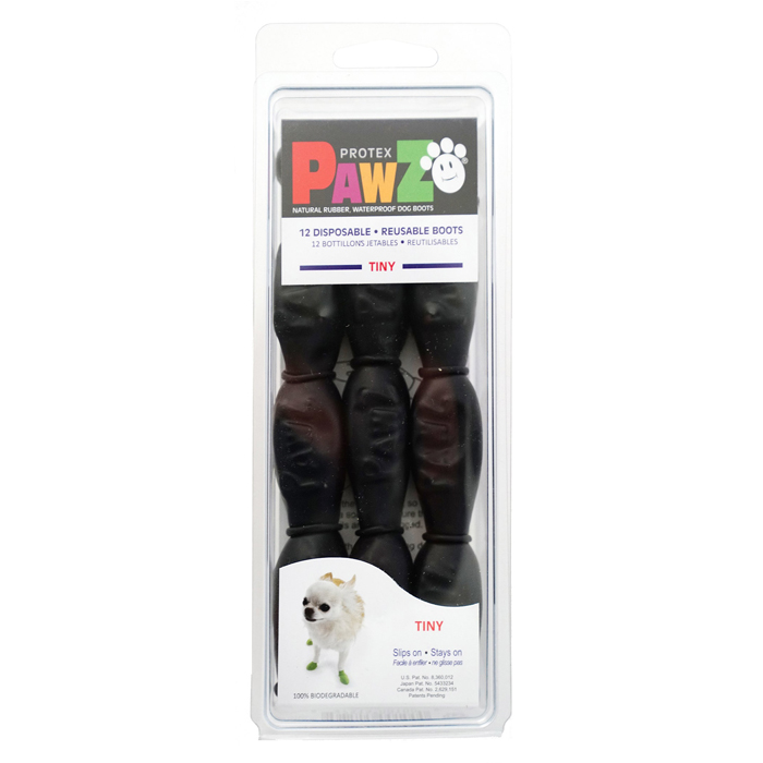 BOTAS NEGRAS PROTECTORAS PARA PERROS 12 UNIDADES - TINY