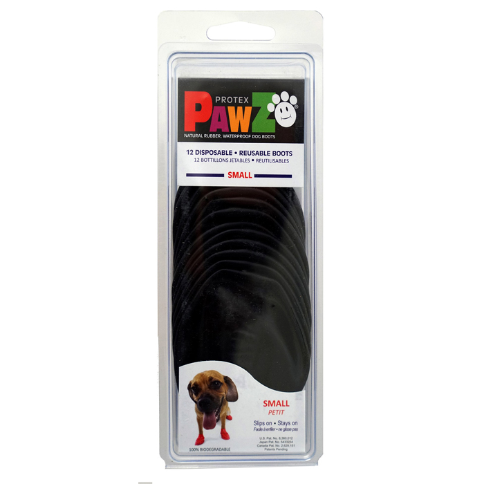 BOTAS NEGRAS PROTECTORAS PARA PERROS 12 UNIDADES - S