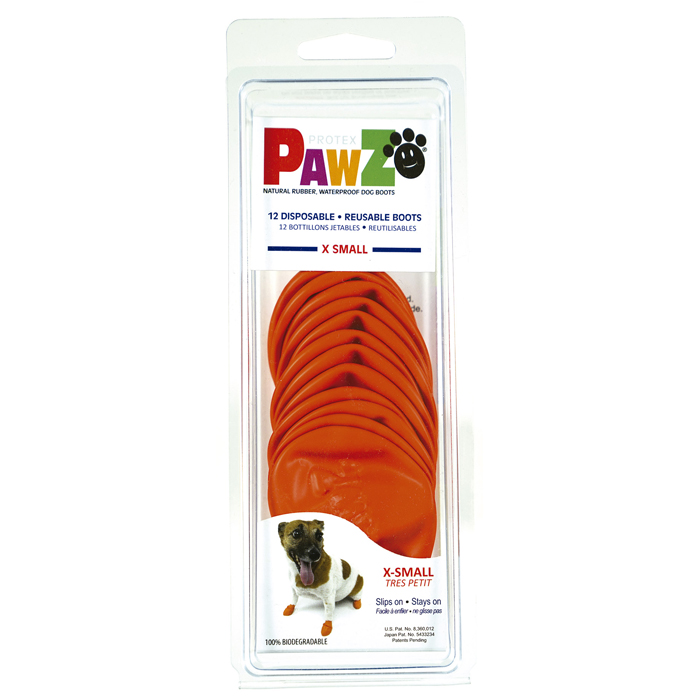 BOTAS NARANJAS PROTECTORAS PARA PERROS 12 UNIDADES - XS